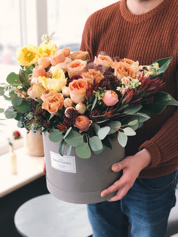 The Art of Drawing Readers In: Your attractive post title goes here Stylish bouquet of mixed flowers in a round box, perfect as a gift or decoration.